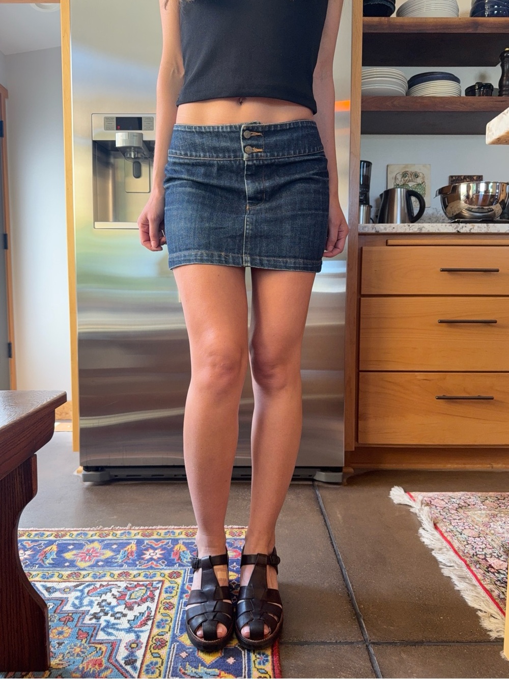 y2k Vintage Denim Low Waist Mini Skirt 2